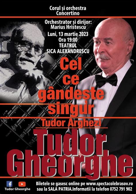 TUDOR GHEORGHE – CEL CE GANDESTE SINGUR – Brasov 